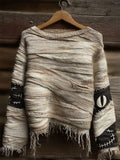 Halloween Spooky Peeking Mummy Bandages Cozy Knit Sweater elevenforest