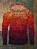 Western Vintage Gradient Knit Men's Hooded Sweater elevenforest