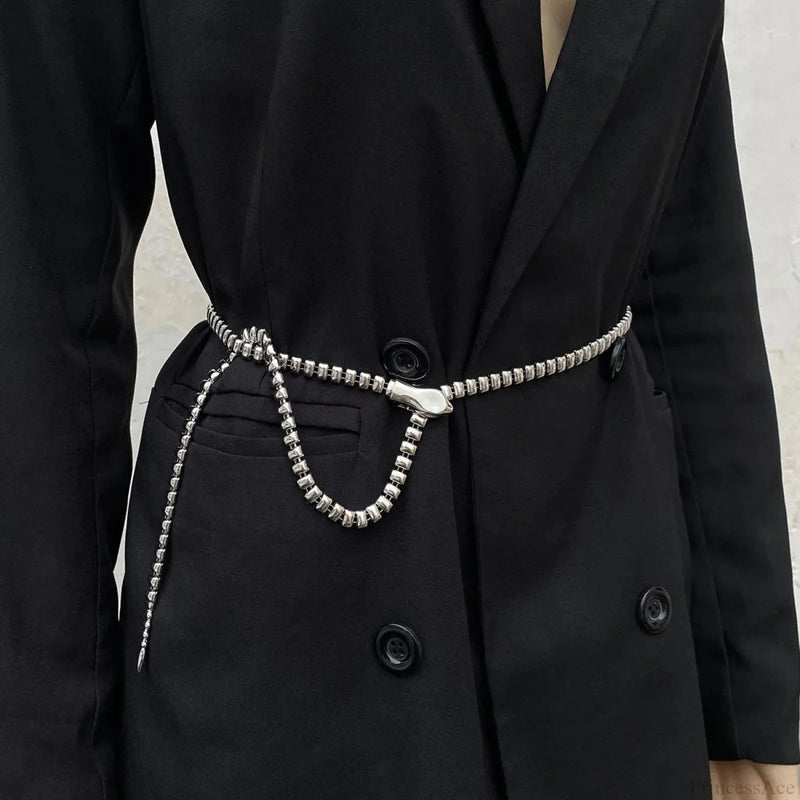 Distinct Gothic Serpent Head Metal Belt