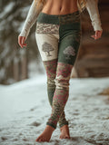 Women's Viking Style Patchwork Tree Of Life Leggings elevenforest