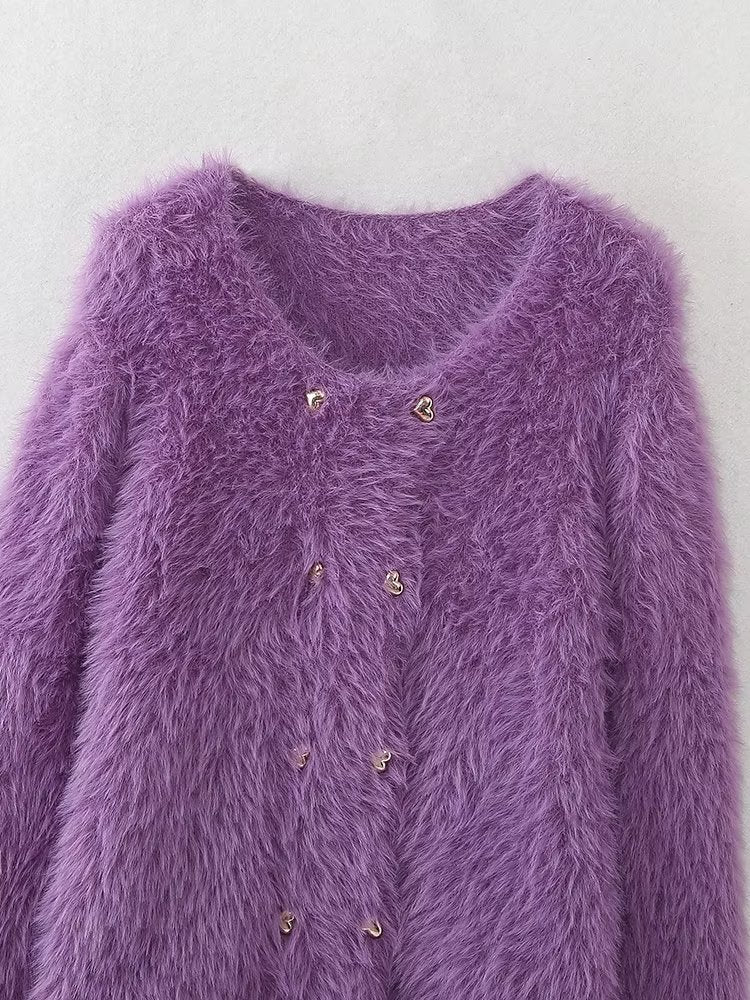 Gentle Mink Fur Sweater Coat: ’s Winter Knit Cardigan
