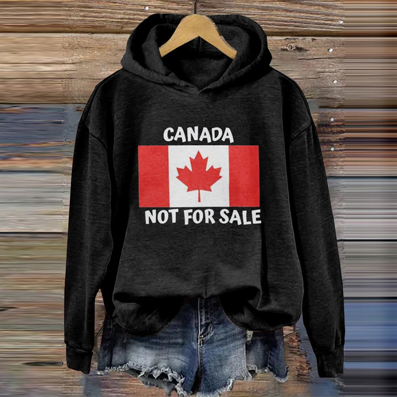 Comstylish Women's Canada Not For Sale Flag Print Hoodie
