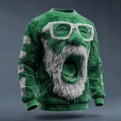Comstylish Ugly Christmas Sweater Funny Santa Claus Unisex Sweater