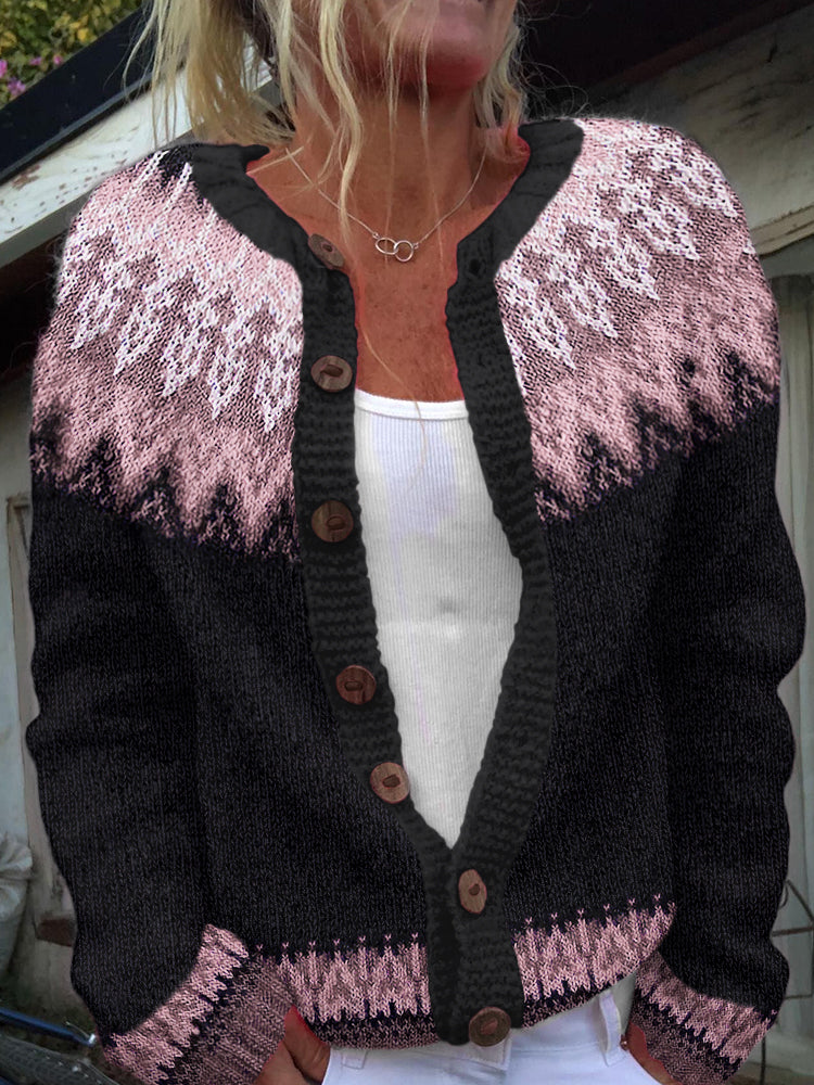 Vintage Tribal Icelandic Pattern Women's Sweater elevenforest