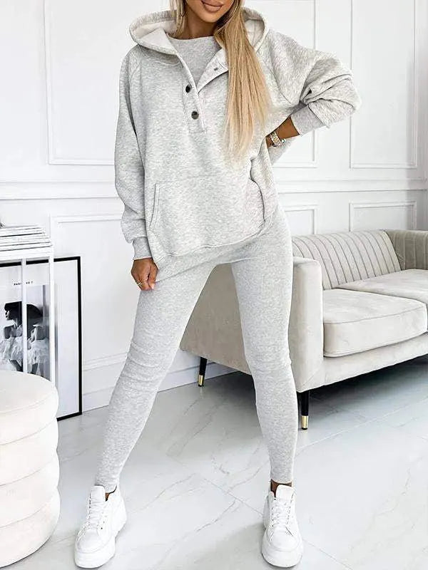 (s-5xl) and Comfortable Sweatshirt Three-piece Suit