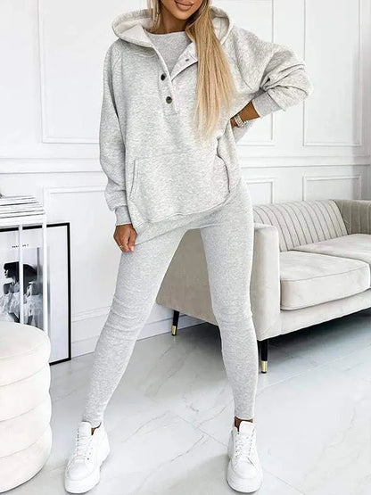 (s-5xl) and Comfortable Sweatshirt Three-piece Suit