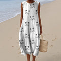 Women's Funny Cat Art Print Dress elevenforest