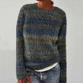 Women's Vintage Colorful Chunky Knit Crochet Art Cozy Sweater elevenforest