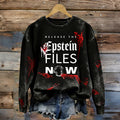 Comstylish Release The Epstein Files With Bloody Art Graphic Washed Sweatshirt