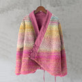 Vintage Pink Gradient Art Women's Kimono Cardigan elevenforest