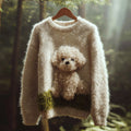 Women's Vintage Mohair Dog Embroidered Sweater elevenforest