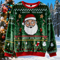Comstylish Cute Santa Claus Gift Box Pattern Warm Crew Neck Sweater