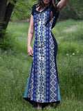 Vintage Southwest Geometric Women'S Long Dress