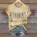Comstylish God Shed The Grace On Thee Women's Flag Print T-shirt