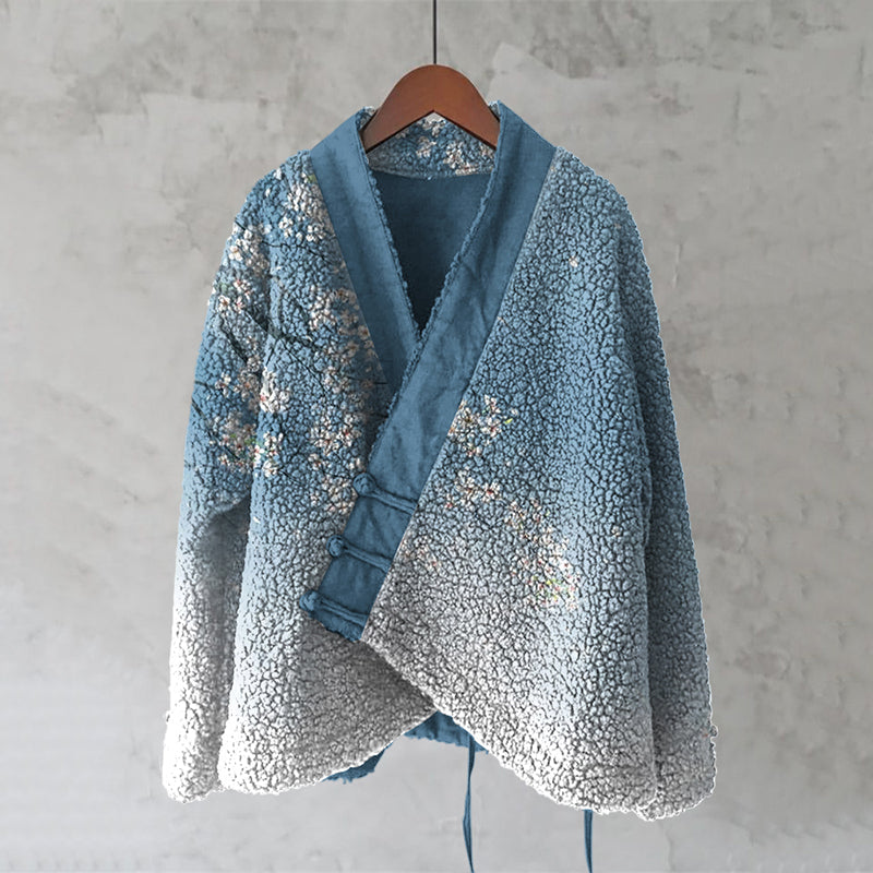 Vintage Japanese Floral Art Casual Design Kimono elevenforest