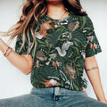 Comstylish Vintage Forest Animals Printed Comfy T Shirt
