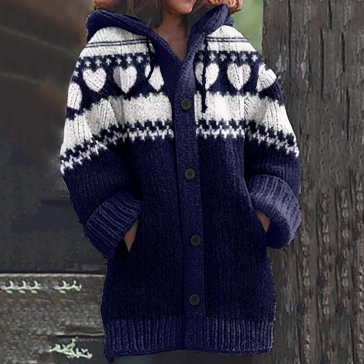 Vintage Iceland Love Knitted Warm Women's Sweater elevenforest