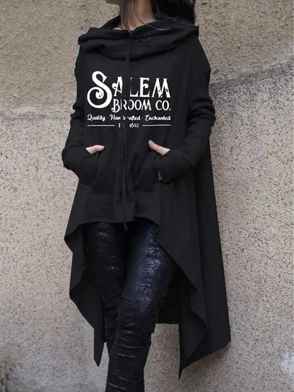 Halloween Print Irregular Long Sleeve Sweatshirt