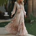 Women's Vacation Floral Print Dress elevenforest