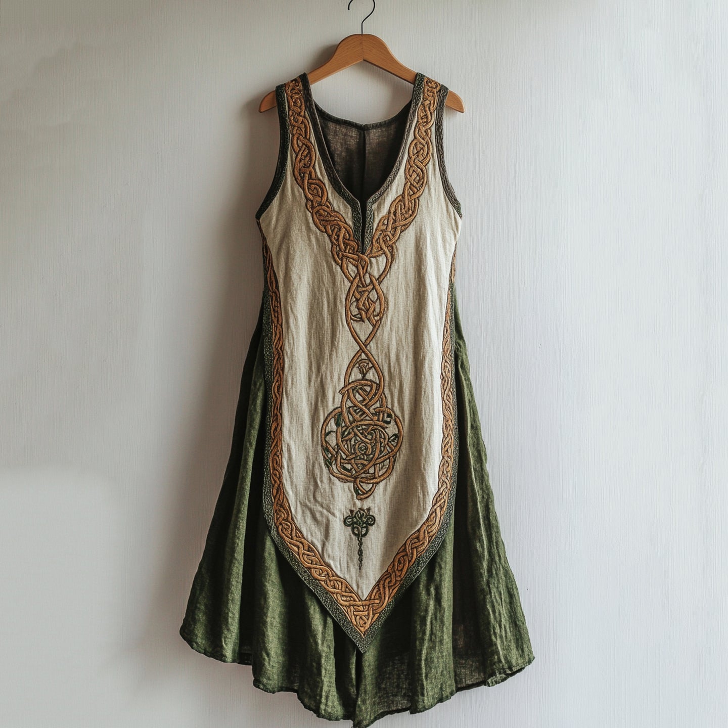 Tribal Viking Celtic Knot Art Linen Tank Dress elevenforest