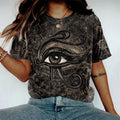 Comstylish Ancient Egyptian Eye Of Horus Vintage Washed T Shirt