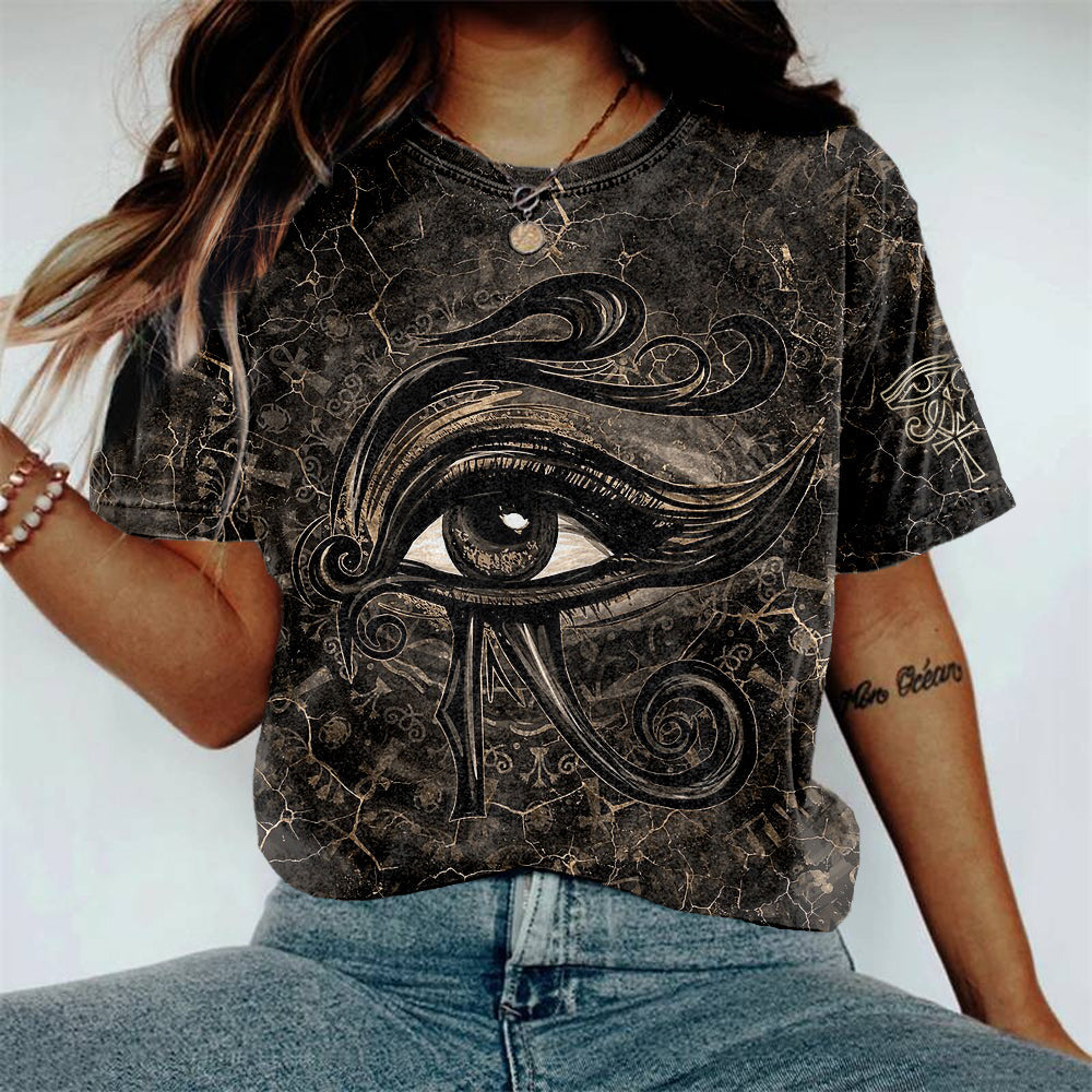 Comstylish Ancient Egyptian Eye Of Horus Vintage Washed T Shirt