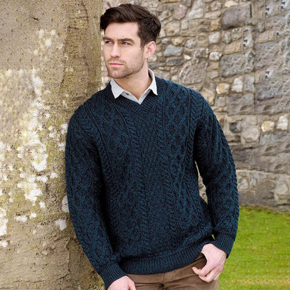 Men's Vintage Traditional Aran Sweater artswardrobe