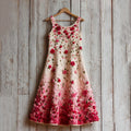 Women's Pink Rose Gradient Art Mini Dress