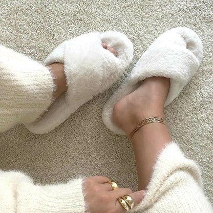 Nordic Cozy Cross Band Slippers - Buy 1 Get 1 Free