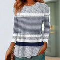 Striped Long Sleeve Casual T-Shirt elevenforest