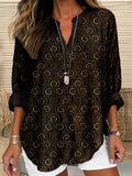Comstylish Vintage Traditional Japanese Graphic Linen Blend Cozy Tunic