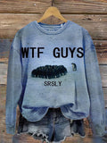 Comstylish The Vagrant Nihilist Penguin Crew Neck Sweatshirt