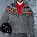 Men's Vintage Fairman Island Patchwork Aran Sweater elevenforest