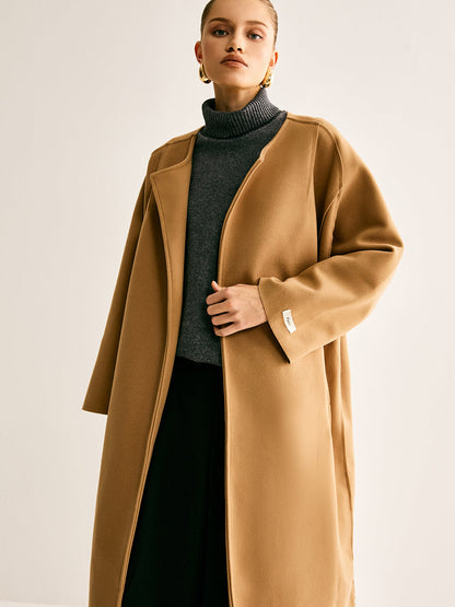 Minimalist Wool Long Coat