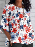 Comstylish Women's Vintage Independence Day Art Print Top