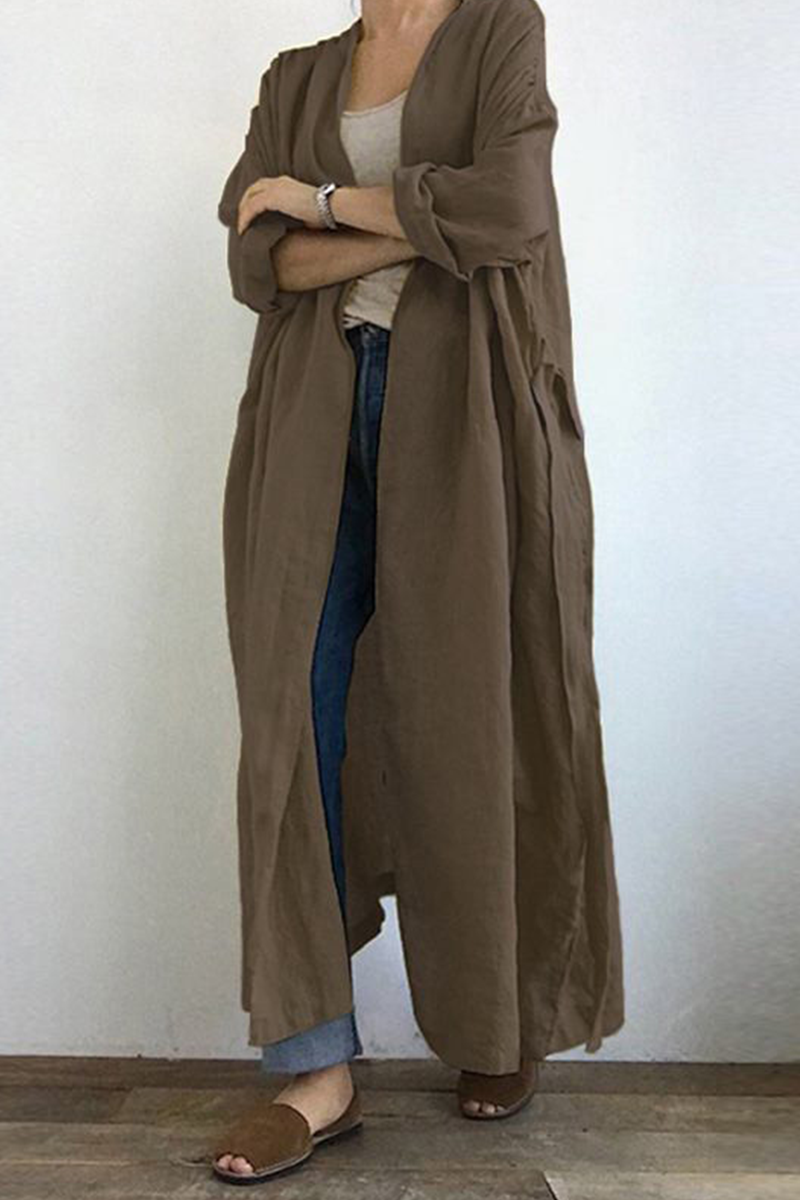Color Pocket Lace Up Outerwear(3 Colors)