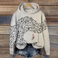 Vintage Fish Art Print Long Sleeve Hoodie elevenforest