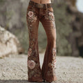 Vintage Western Roses Embroidered Bootcut Jeans elevenforest