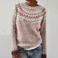 Vintage Fairman Island Knit Jacquard Crew Neck Sweater elevenforest