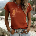 Comstylish Walk For Peace Print T-shirt