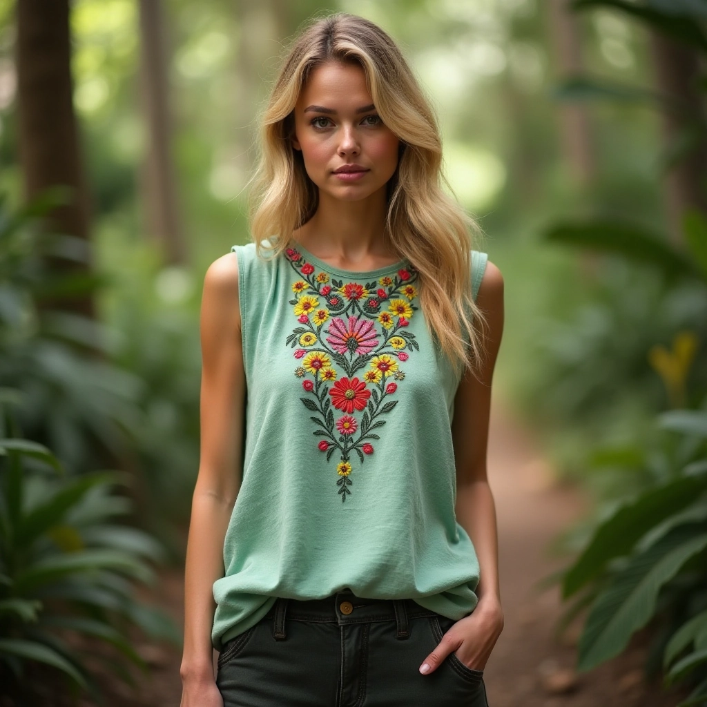Vintage Bohemian Ethnic Art Pattern Women's Vest elevenforest
