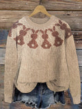 Cute bunny Cozy Soft Vintage Knit Sweater artswardrobe