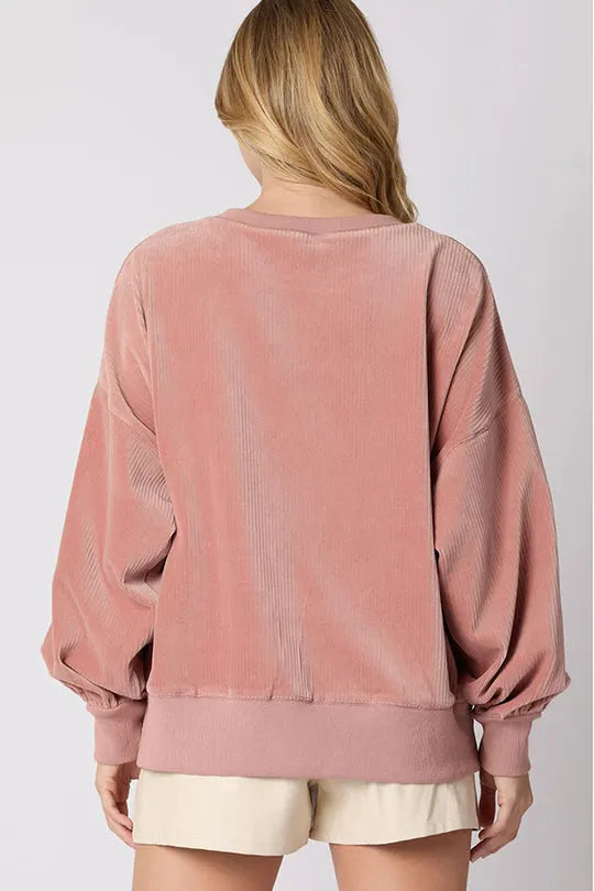 Christmas Pumpkin Cake Sequined Round Neck Loose Sweatshirt