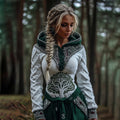 Women's Vintage Tree Of Life Knit Casual Hooded Sweater elevenforest