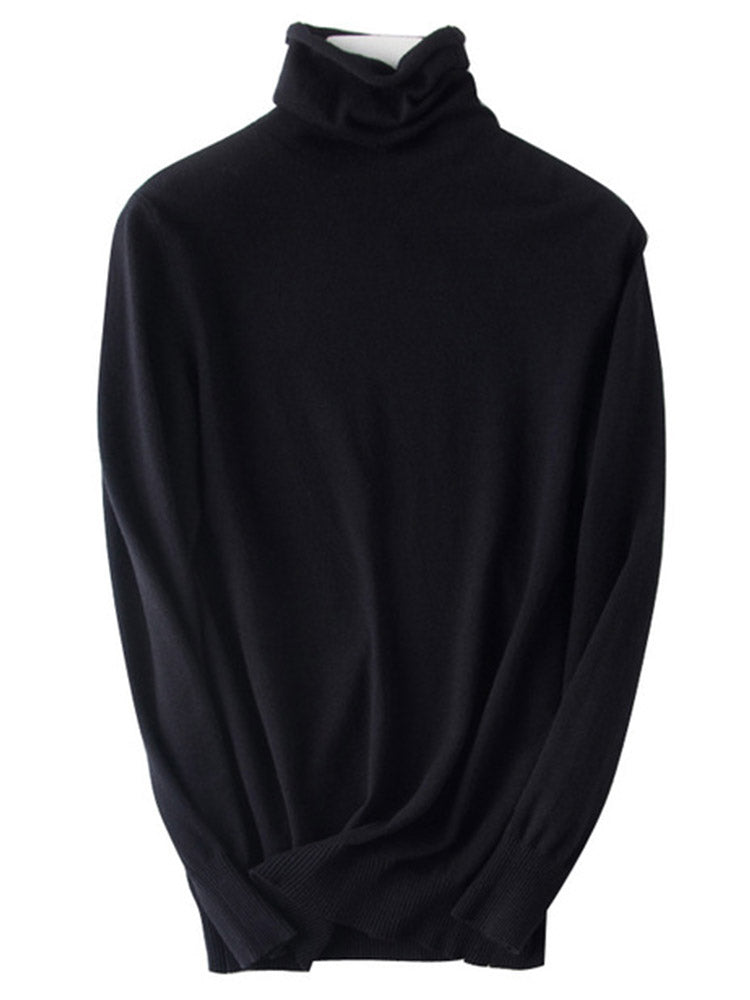 Autumn Winter Sweater Turtleneck Slim Fit Basic Pullovers Korean Knit Tops Bottoming Sweater Stretch Jumpers