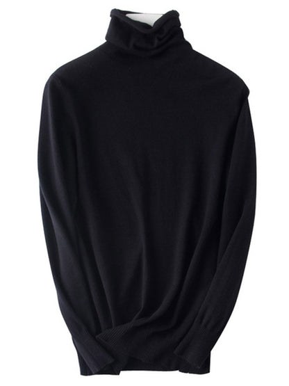 Autumn Winter Sweater Turtleneck Slim Fit Basic Pullovers Korean Knit Tops Bottoming Sweater Stretch Jumpers