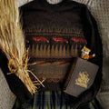 Vintage Fox Pattern Warm Round Sleeve Comfy Sweater elevenforest