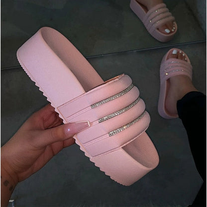 Thick Platforms Slippers Beach Sandals F693