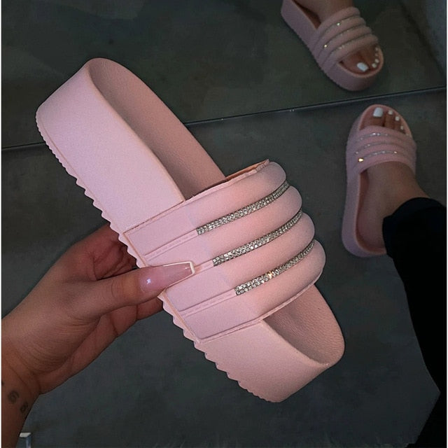 Thick Platforms Slippers Beach Sandals F693