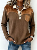 Women's Casual Loose-fitting Lapel Sweatshirt 